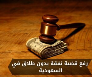 رفع قضية نفقة بدون طلاق في السعودية